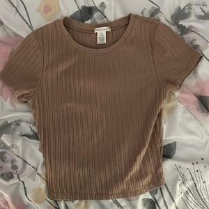 Cute tan baby tee! Barely worn and in great condition!